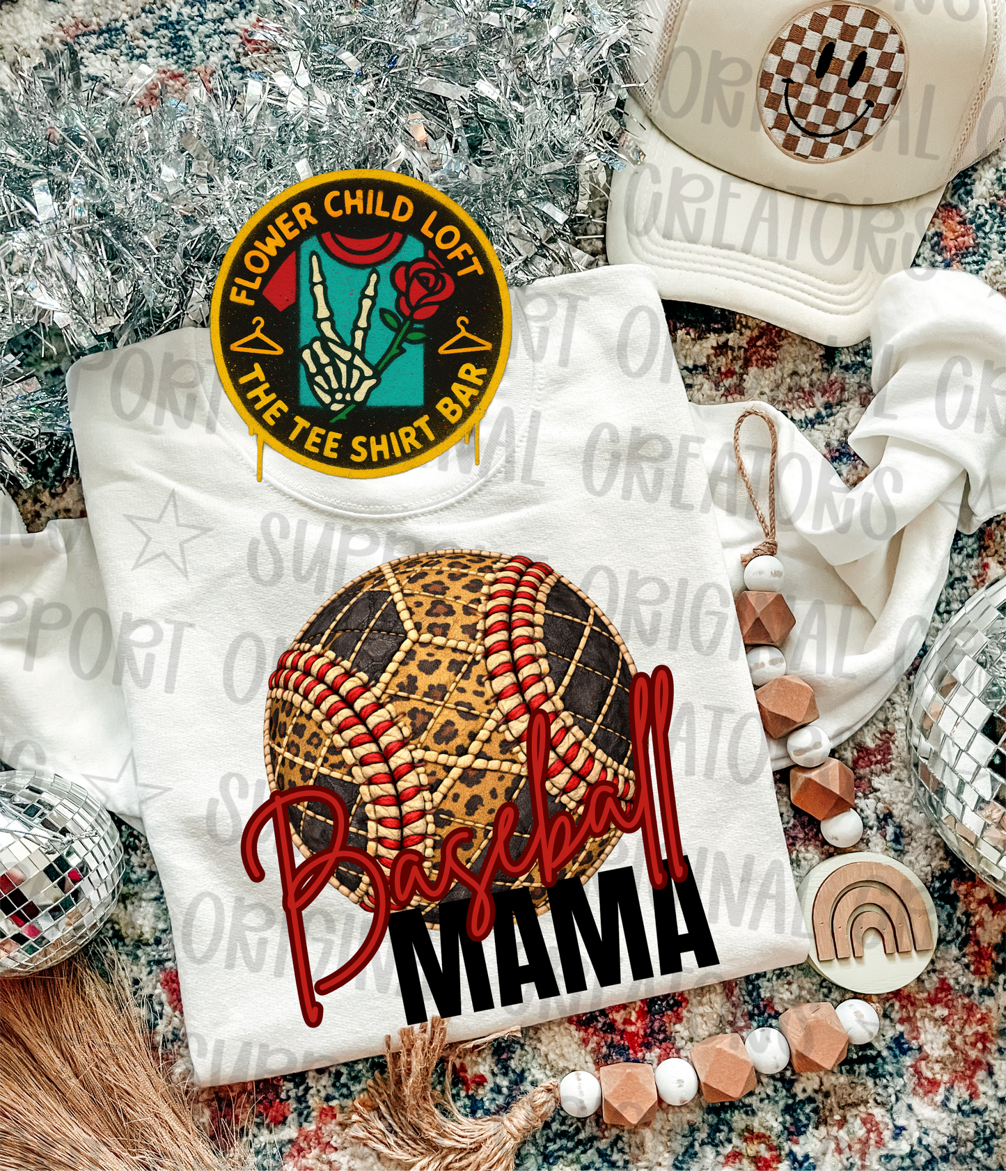 Baseball Mama Cheetha Print Ball