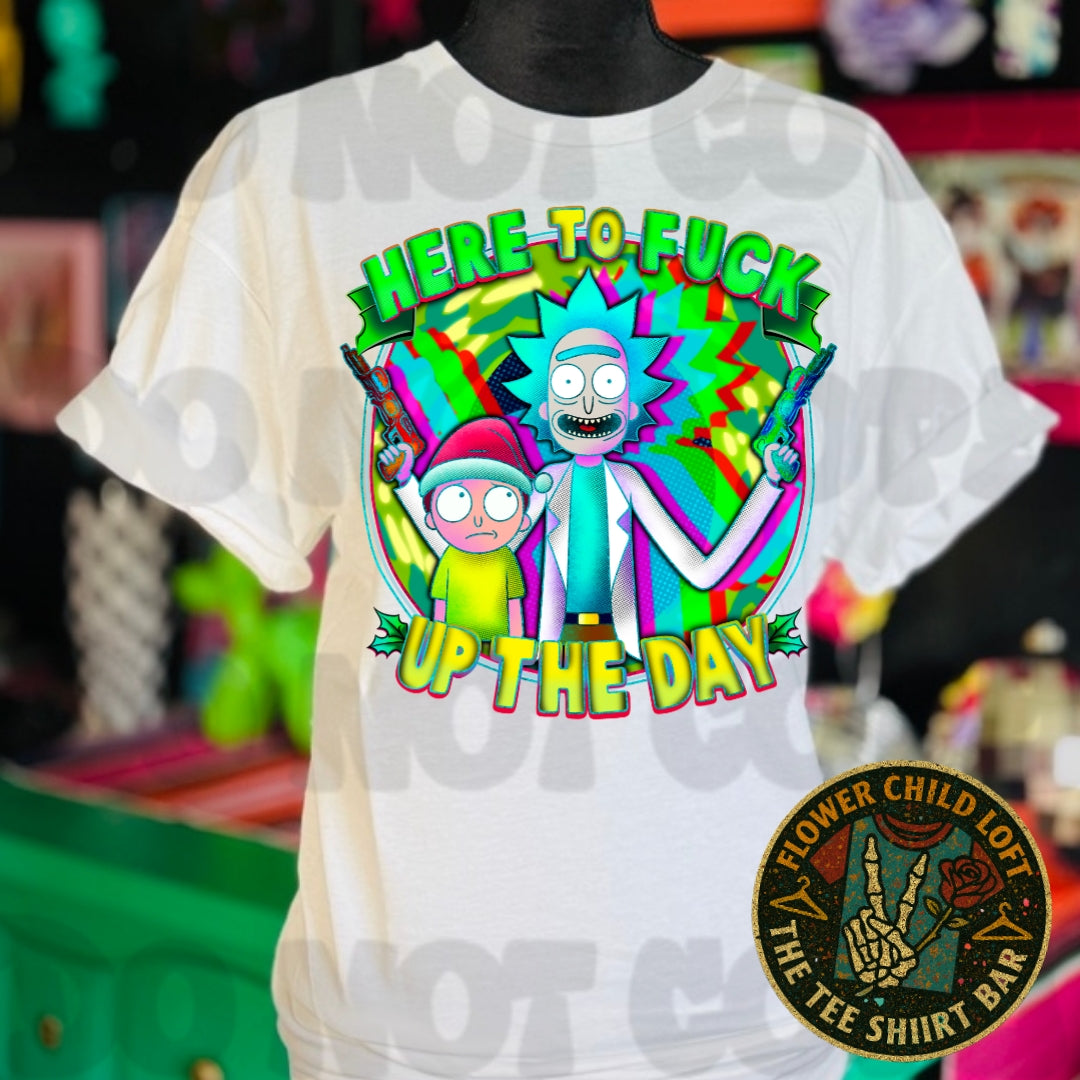 Here To Fuck Up The Day Morty Christmas