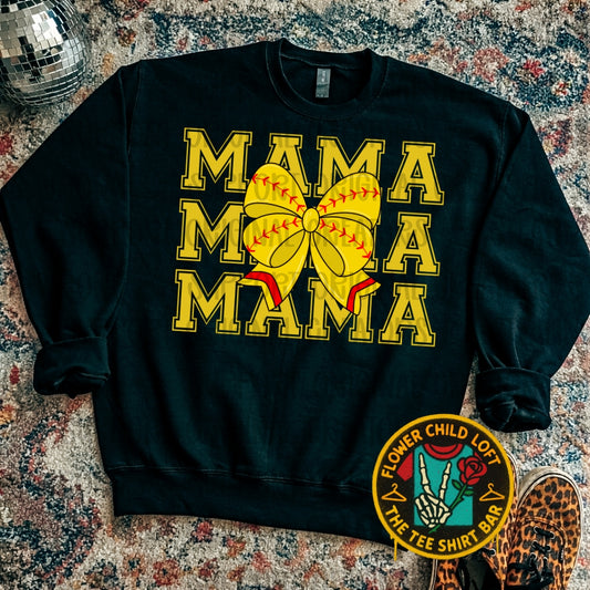 Softball Mama Bow