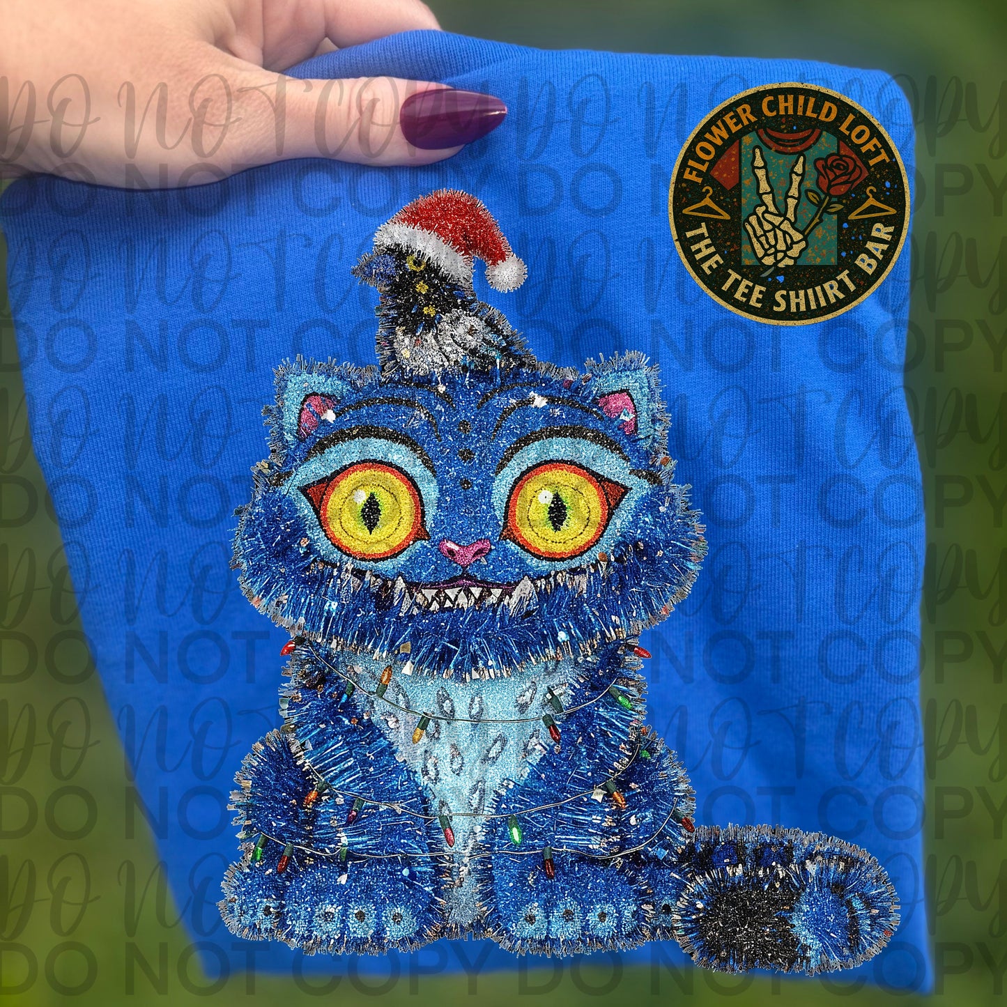 Faux Tinsel Derpy Cat