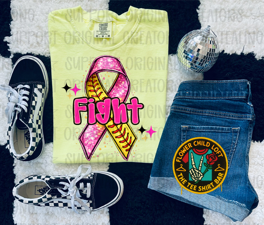 Softball Breast Cancer Ribon