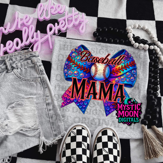 Baseball Mama Bow