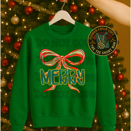 Merry Bow Oil Painting (Green)
