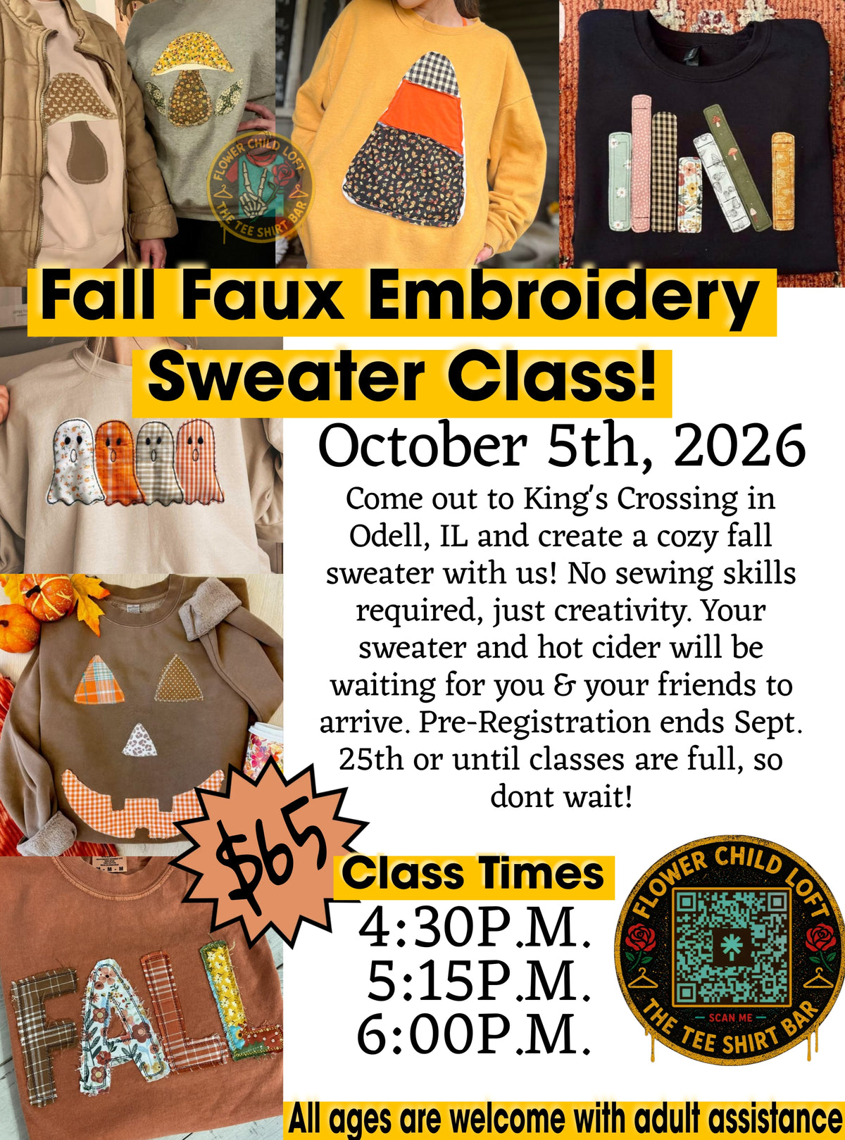 Fall Faux Embroidery Class