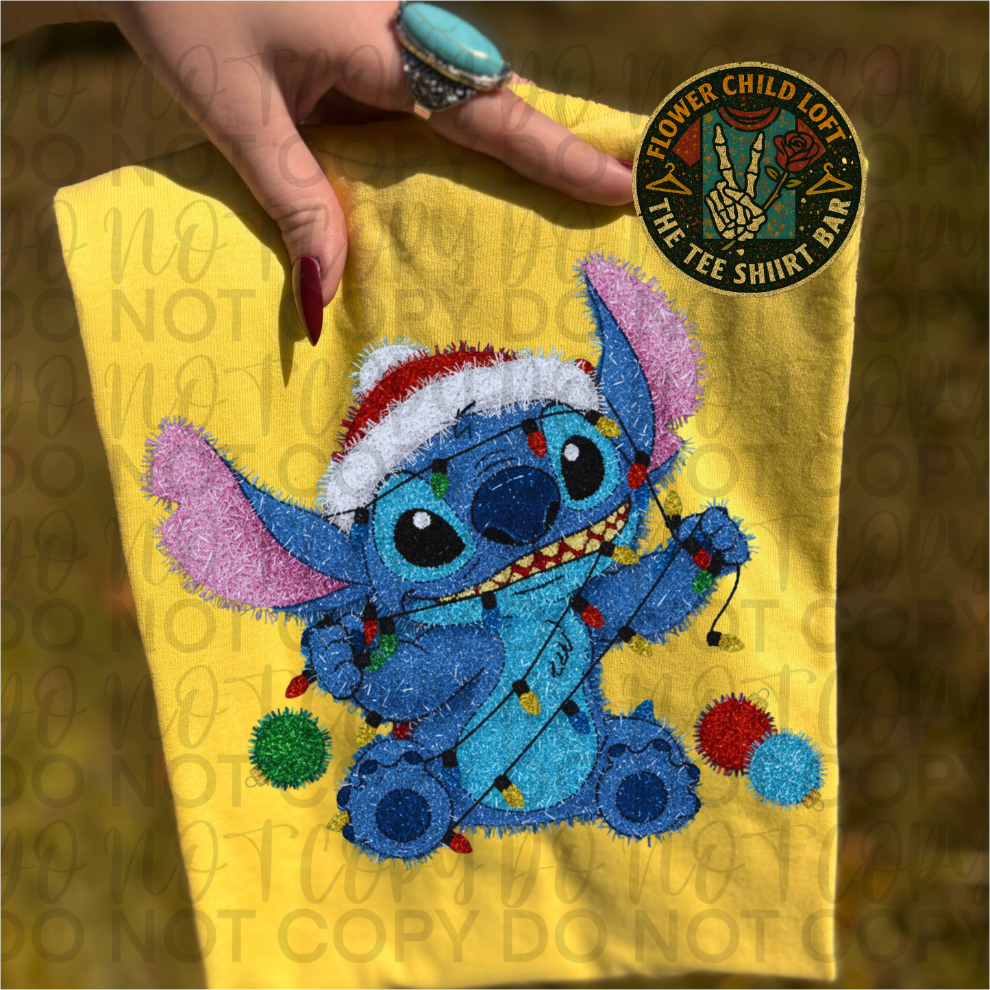 Faux Tinsel Blue Alien