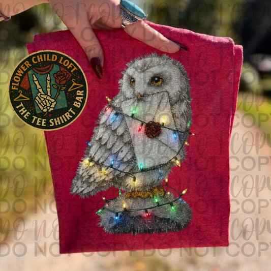 Faux Tinsel Owl