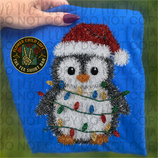 Faux Tinsel Penguin